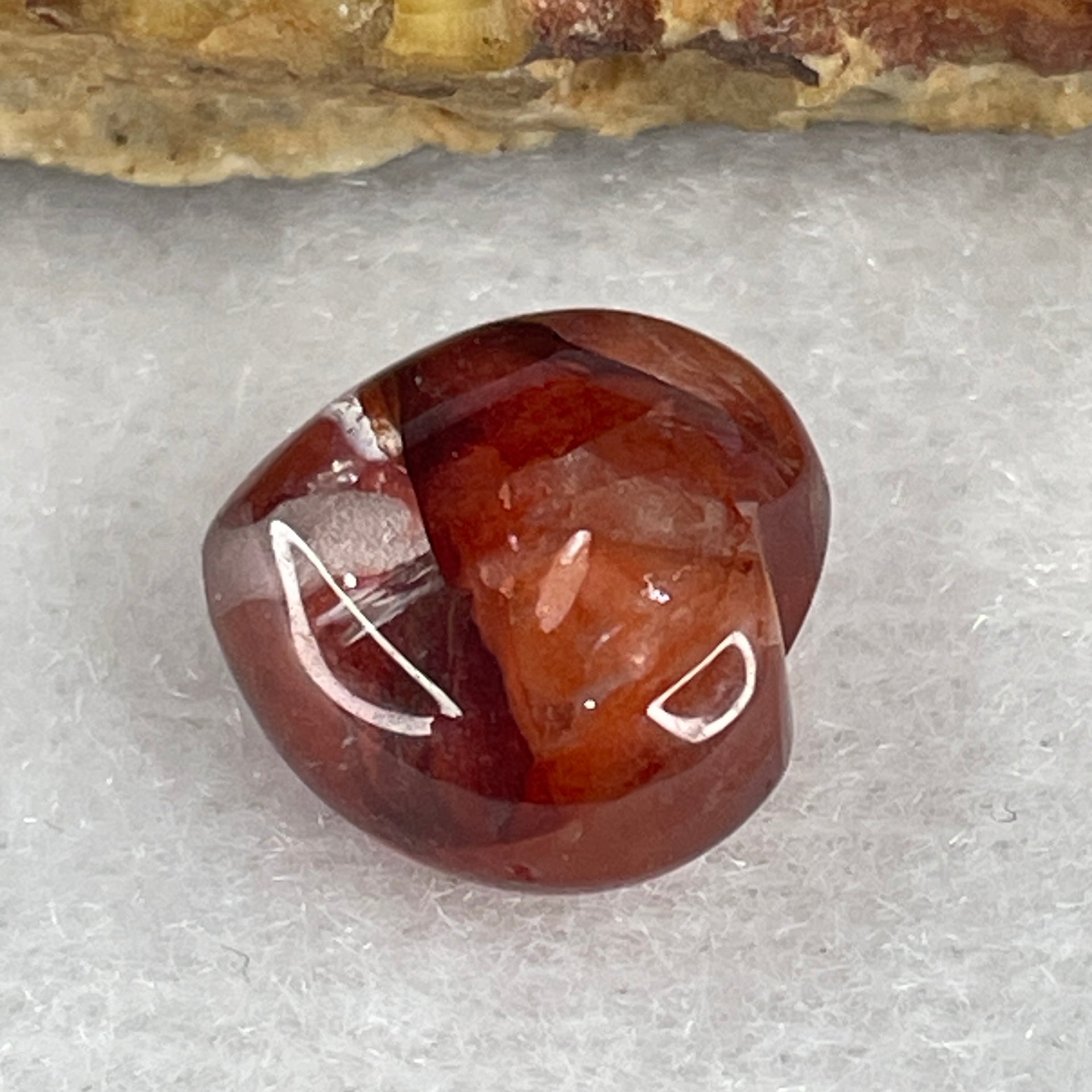 Natural Ferruginous Quartz Heart Shape Charm 1.53g 11.4 by 12.9 by 7.3mm - Huangs Jadeite and Jewelry Pte Ltd