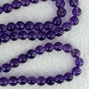 Good Grade Natural Amethyst Necklace 46.46g 52cm 7.7mm 75 Beads - Huangs Jadeite and Jewelry Pte Ltd