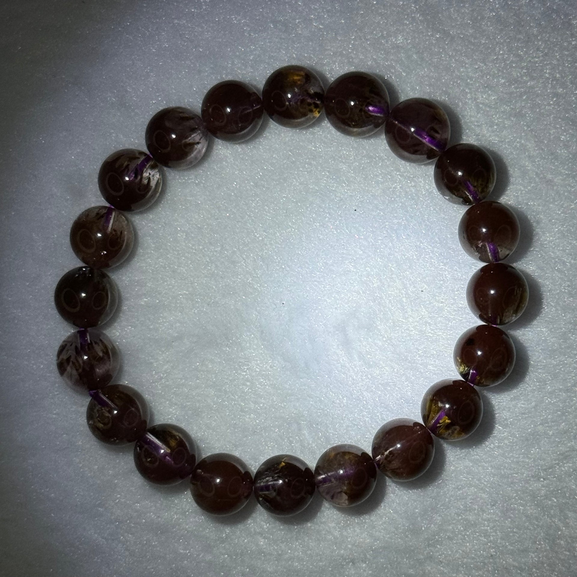 Very Good Grade Natural Auralite 23 Bracelet 天然激光23手链 26.71g 16.5cm 9.9mm 20 Beads - Huangs Jadeite and Jewelry Pte Ltd