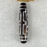 Natural Powerful Tibetan Old Oily Agate 4 Eyes with Zha Ji La Mu Female Cai Shen Carvings Dzi Bead Heavenly Master (Tian Zhu) 四眼扎基拉姆女财神天诛 13.03g 57.9 by 13.0mm - Huangs Jadeite and Jewelry Pte Ltd