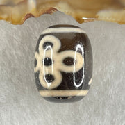 Natural Powerful Tibetan Old Oily Agate 5 Eyes Lightning Dzi Bead Heavenly Master (Tian Zhu) 五眼闪电天珠 4.85g 17.6 by 13.4mm - Huangs Jadeite and Jewelry Pte Ltd