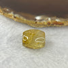 Good Grade Natural Golden Rutilated Quartz Crystal Lulu Tong Barrel 天然金顺发晶水晶露露通桶 
5.86g 16.4 by 13.7mm - Huangs Jadeite and Jewelry Pte Ltd