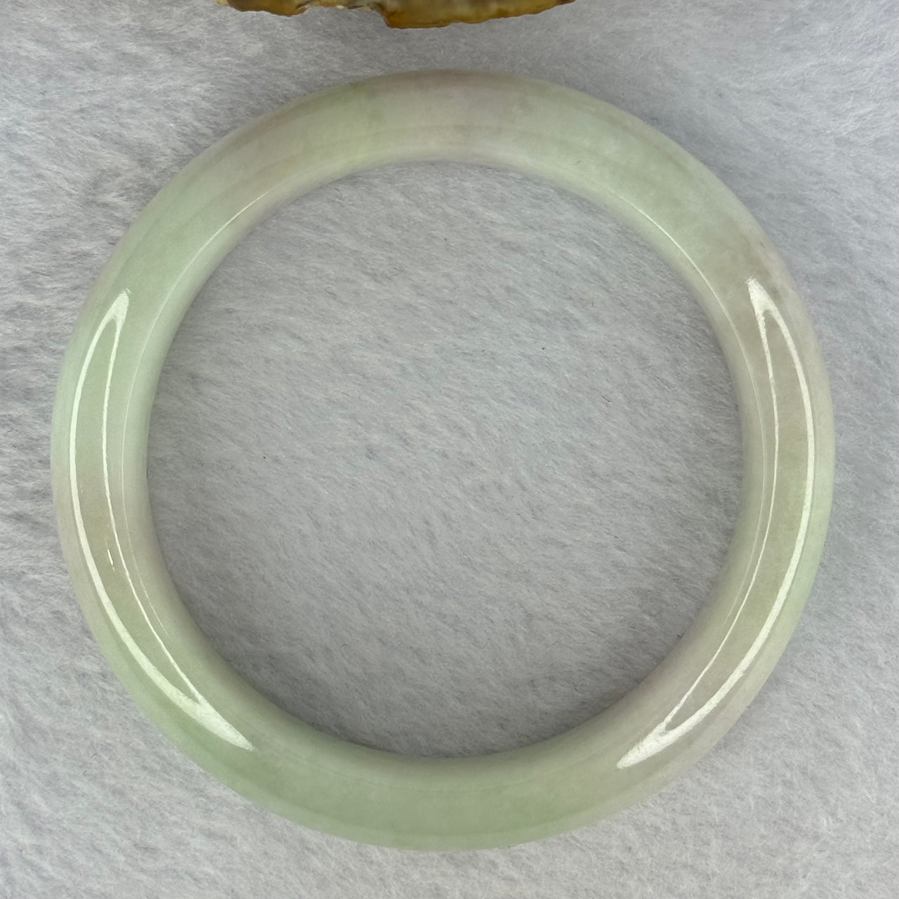 Type A Light Green with Lavender Patches Jadeite Bangle Internal Diameter 55.3mm 66.79g 15.3 by 9.1mm (Slight External Line) - Huangs Jadeite and Jewelry Pte Ltd