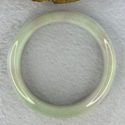 Type A Light Green with Lavender Patches Jadeite Bangle Internal Diameter 55.3mm 66.79g 15.3 by 9.1mm (Slight External Line) - Huangs Jadeite and Jewelry Pte Ltd
