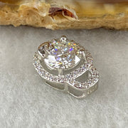 1.0 Ct Colourless Round Brilliant Diameter 6.5mm VVS1 Excellent Cut Moissanite Excellent Polish Excellent Symmetry None Florescence in S925 Silver Pendant GRA 218553559 - Huangs Jadeite and Jewelry Pte Ltd