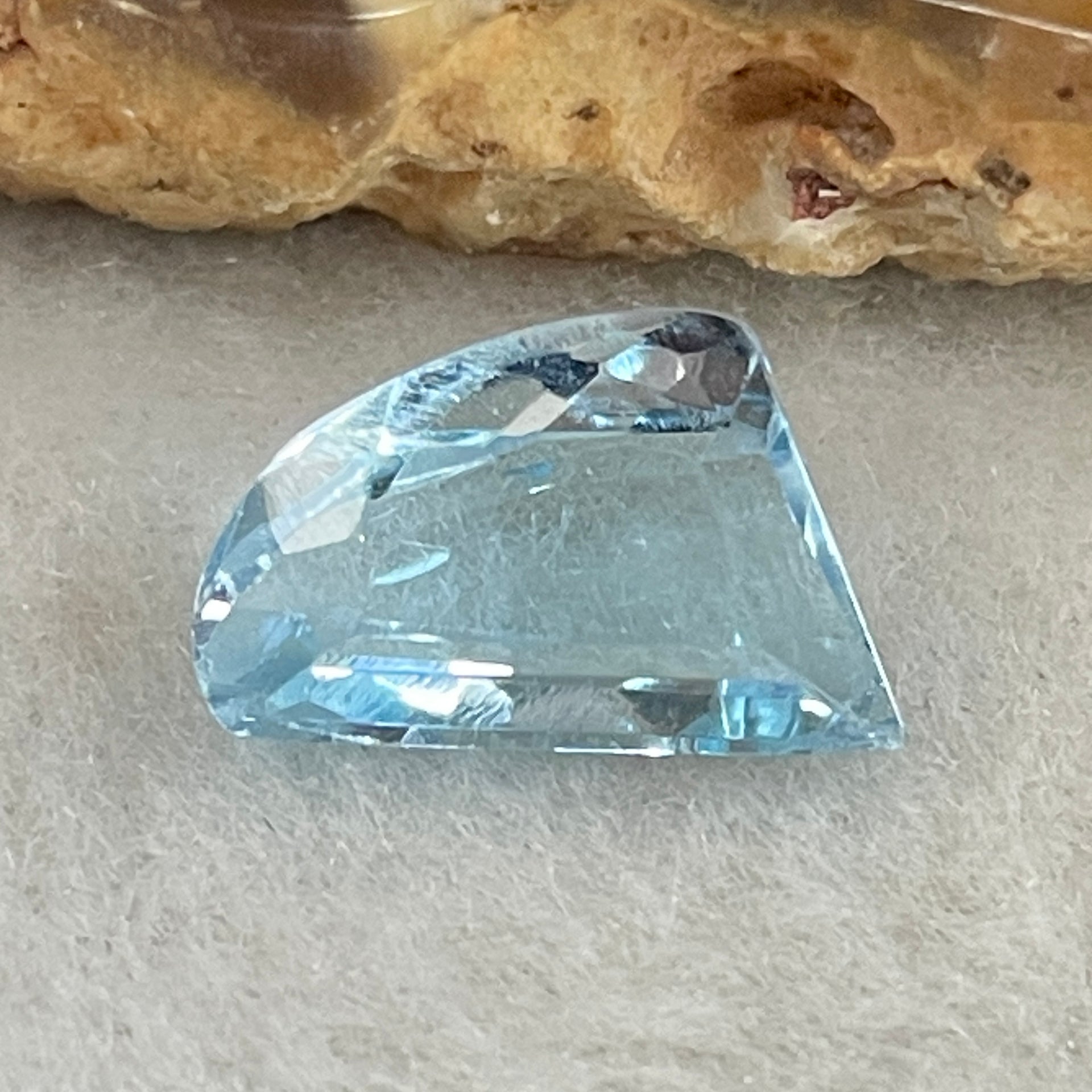 Natural Sky Blue Topaz Trillion Shape 4.60ct 13.0 by 8.0 by 5.2mm - Huangs Jadeite and Jewelry Pte Ltd