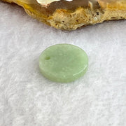 Type A Blueish Green Jadeite Mini Round Wu Shi Pai Pendant 1.18g 13.8 by 2.5mm - Huangs Jadeite and Jewelry Pte Ltd