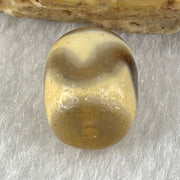 Natural Powerful Tibetan Old Oily Agate Tiger Tooth Daluo Dzi Bead Heavenly Master (Tian Zhu) 虎呀天诛 2.59g 13.4 by 11.0mm - Huangs Jadeite and Jewelry Pte Ltd