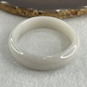 Certified Type A White to Colorless Jadeite Oval Bangle Internal Diameter 53.4mm 40.46g 12.6 by 7.0mm ( Slight Internal Lines ) - Huangs Jadeite and Jewelry Pte Ltd
