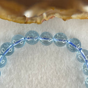 Above Average Natural Blue Topaz Beads Bracelet 23.57g 15.5cm 8.3mm 23 Beads - Huangs Jadeite and Jewelry Pte Ltd