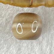 Natural Powerful Tibetan Old Oily Agate 1 Line Dzi Bead Heavenly Master (Tian Zhu) 1.86g 9.7 by 11.0mm - Huangs Jadeite and Jewelry Pte Ltd