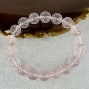Natural Rose Quartz Beads Bracelet 天然玫瑰石英珠手链 34.47g 17cm 11.4mm 18 Beads - Huangs Jadeite and Jewelry Pte Ltd