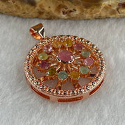 Natural Tourmaline Crystal in S925 Sliver Spinning Pendant 5.95g 3.8 by-1Pcs 3.5 by 1.0mm-12Pcs - Huangs Jadeite and Jewelry Pte Ltd