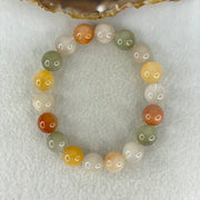 Above Average Grade Natural Muti Colour Rabbit Hair Rutilated Quartz Beads Bracelet 39.98g 18cm 11.9mm 18 Beads - Huangs Jadeite and Jewelry Pte Ltd