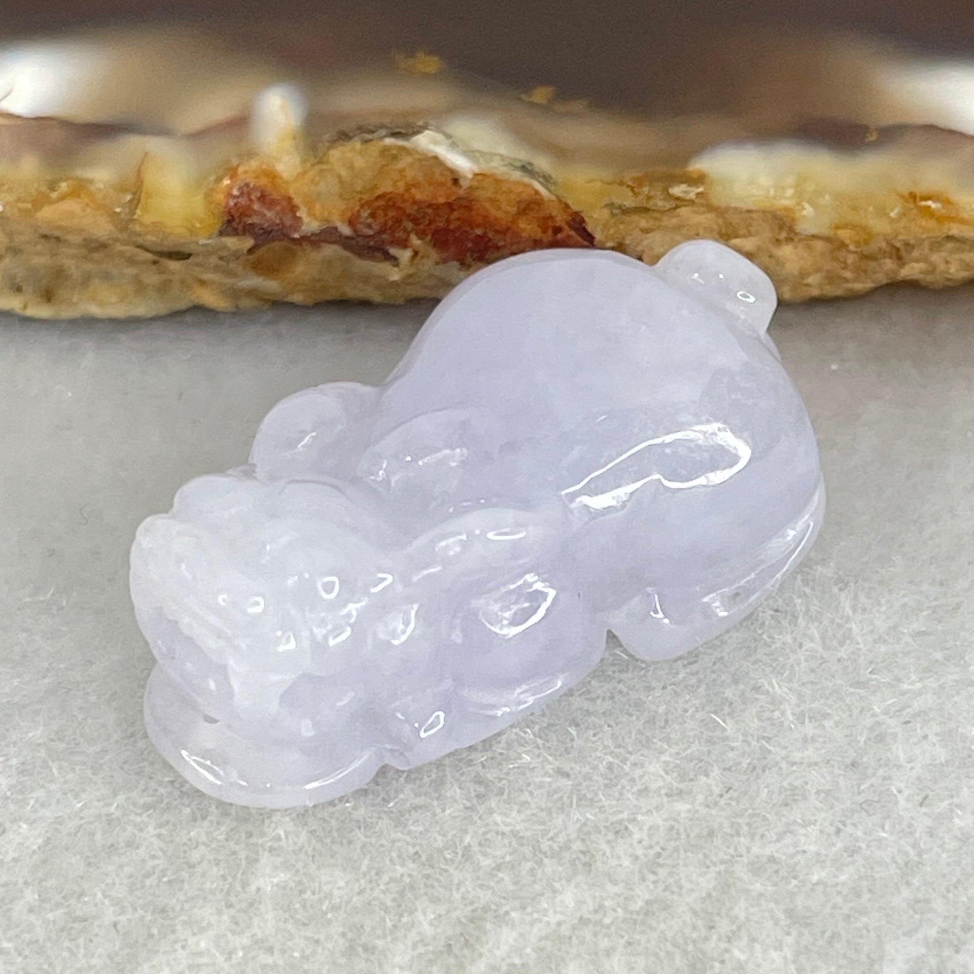 Type A Full Lavender Jadeite Pixiu Pendant Charm 5.87g 25.0 by 13.1 by 9.6mm - Huangs Jadeite and Jewelry Pte Ltd