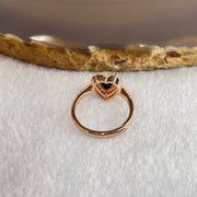 Natural Blue Opal with Crystals In S925 Sliver Rose Gold Color Ring (Adjustable Size) 2.21g 5.1 by 6.2 by 2.5mm - Huangs Jadeite and Jewelry Pte Ltd