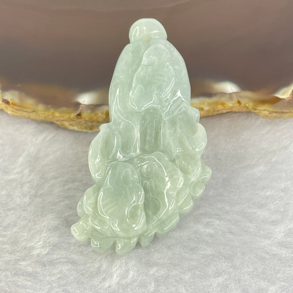 Type A Light Green Jadeite Cabbage 27.46g 28.3 by 51.4 by 13.1mm - Huangs Jadeite and Jewelry Pte Ltd