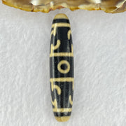 Natural Powerful Tibetan Old Oily Agate 3 Eyed Dharma Vajra Dzi Bead Heavenly Master (Tian Zhu) 三眼金刚杵天珠 15.29g 58.0 by 13.5mm - Huangs Jadeite and Jewelry Pte Ltd