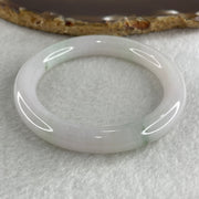 Type A Near White ( Faint Lavender) with Green Piao Hua Jadeite Bangle Internal Diameter 50.8mm 41.02g 9.2 by 9.0mm (Very Very Slight Internal Lines) - Huangs Jadeite and Jewelry Pte Ltd
