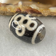 Natural Powerful Tibetan Old Oily Agate 5 Eyes Lightning Dzi Bead Heavenly Master (Tian Zhu) 五眼闪电天珠 4.43g 17.7 by 12.8mm - Huangs Jadeite and Jewelry Pte Ltd