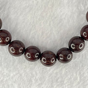 Natural Blood Rosewood Beads Bracelet 天然血檀手链 11.51g 18.5cm 10.5mm 20 Beads - Huangs Jadeite and Jewelry Pte Ltd