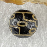 Natural Powerful Tibetan Old Oily Agate 9 Eyes Dzi Bead Heavenly Master (Tian Zhu) 九眼天诛 1.42g 10.0 by 10.3mm - Huangs Jadeite and Jewelry Pte Ltd