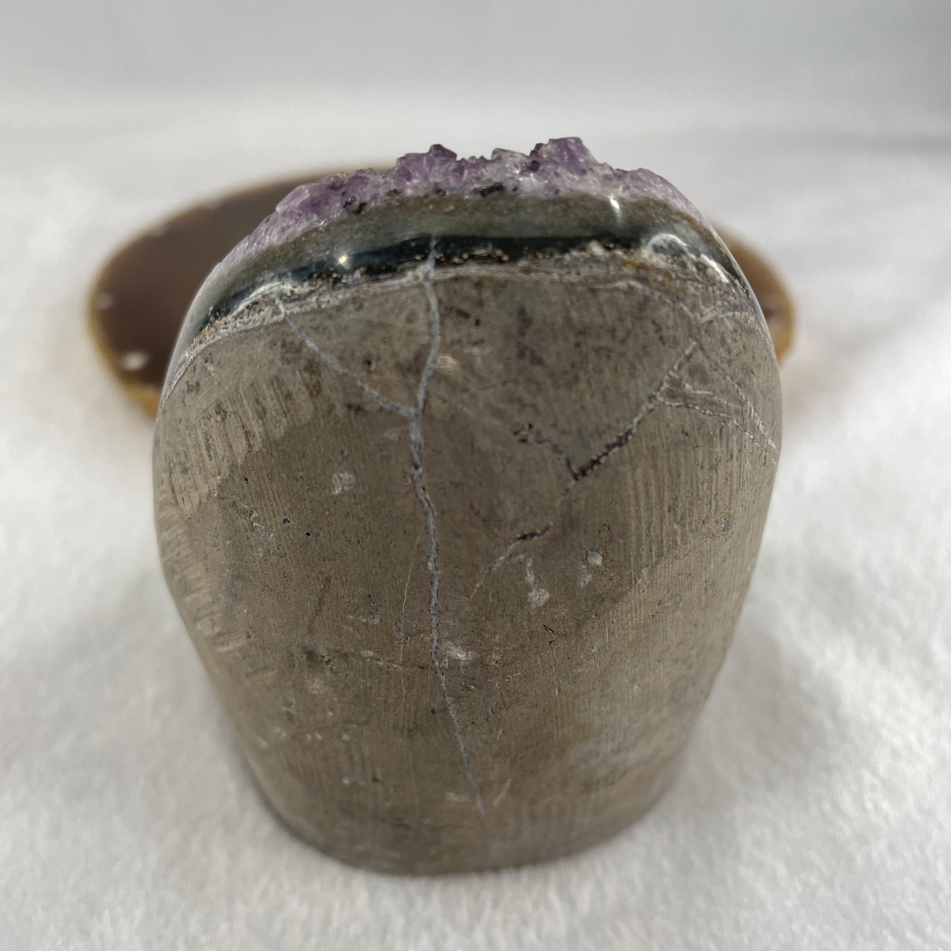 Natural Amethyst Rough Irregular Shaped Display 598.6g 72.8 by 80.3 by 90.0mm - Huangs Jadeite and Jewelry Pte Ltd