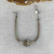 Type A Icy Blueish Green Jadeite Cabochon With Crystals in S925 Sliver Bracelet 5.02g 7.6 by 4.0mm - Huangs Jadeite and Jewelry Pte Ltd