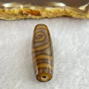 Natural Powerful Tibetan Old Oily Agate 2 Eyes Dzi Bead Heavenly Master (Tian Zhu) 二眼天诛 7.94g 38.9 by 11.6mm - Huangs Jadeite and Jewelry Pte Ltd