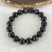 Good Grade Natural Hypersthene Beads Bracelet 45.58g 17.5mm 11.3mm 18 Beads - Huangs Jadeite and Jewelry Pte Ltd