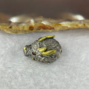 925 Sliver Dragon with Nan Hong Red Agate Eyes Bracelet Charm 5.06g 18.7 by 12.7 by 11.9 mm - Huangs Jadeite and Jewelry Pte Ltd