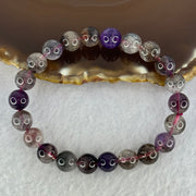 Natural Super 7 Beads Bracelet 19.66g 16cm 8.8mm 22 Beads - Huangs Jadeite and Jewelry Pte Ltd