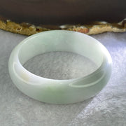 Type A Faint Lavender Green Jadeite Bangle Internal Diameter 55.3mm 61.24g 17.3 by 7.2mm (Internal Lines) - Huangs Jadeite and Jewelry Pte Ltd