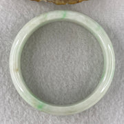 Natural Type Light Green with Apple Green Piao Hua Jadeite Bangle 43.07g Inner Diameter 55.3mm 13.0 by 6.4mm (Slight Internal Line) - Huangs Jadeite and Jewelry Pte Ltd