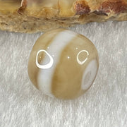 Natural Powerful Tibetan Old Oily Agate 1 Line Dzi Bead Heavenly Master (Tian Zhu) 1.90g 9.7 by 11.2mm - Huangs Jadeite and Jewelry Pte Ltd