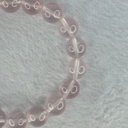 Natural Rose Quartz Beads Bracelet 天然玫瑰石英珠手链 34.47g 17cm 11.4mm 18 Beads - Huangs Jadeite and Jewelry Pte Ltd