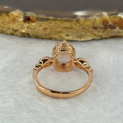 Natural Pink Morganite In 925 Sliver Rose Gold Colour Ring (Adjustable Size) 2.84g 8.1 by 6.5 by 4.0mm - Huangs Jadeite and Jewelry Pte Ltd