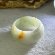 Type A Light Lavender Green with Brownish Red Patches Jadeite Ring 10.30g 12.8 by 4.2mm US10.75 HK24.25 (Slight Rough) - Huangs Jadeite and Jewelry Pte Ltd