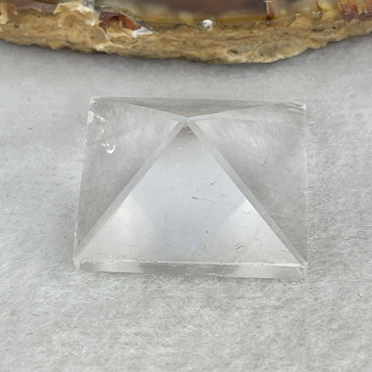 High Grade 8.97g Natural Clear Quartz Sacred Pyramid | Precision High-Clarity Energy Amplifier | Miniature Manifestation & Pocket Meditation Crystalline Monolith (24.6x11.5mm)