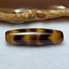 Natural Powerful Tibetan Old Oily Agate  Double Tiger Tooth Daluo Dzi Bead Heavenly Master (Tian Zhu) 虎呀天诛 7.65g 38.8 by 11.3mm - Huangs Jadeite and Jewelry Pte Ltd