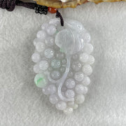 Grandmaster Type A Light Lavender with Green Patch Jadeite Grapes Pendant 《多子多福》 42.08g 60.7 by 39.0 by 11.8mm - Huangs Jadeite and Jewelry Pte Ltd
