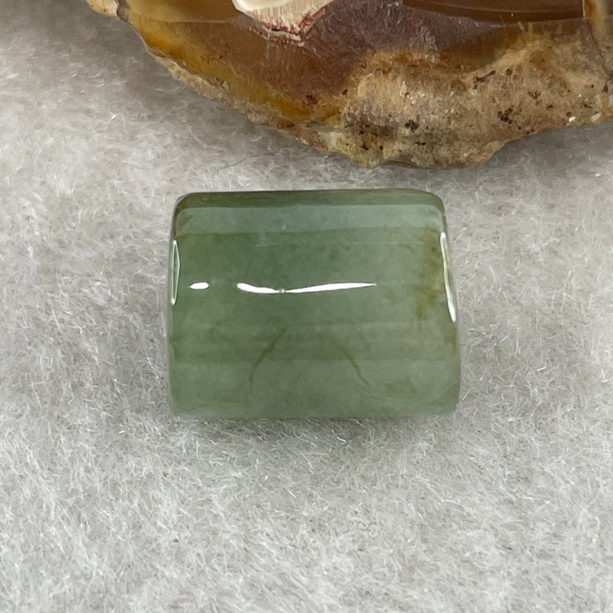 Natural Type A Brownish Green & Green Jadeite Lu Lu Tong Charm Pendant |  Cylinder Smooth Fortune & Career Breakthrough (2.45g | 12.0 x 9.3mm) - Huangs Jadeite and Jewelry Pte Ltd