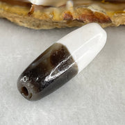 Natural Powerful Tibetan Old Oily Agate 1 Lines Dzi Bead Heavenly Master (Tian Zhu) 4.12g 28.5 by 10.0mm - Huangs Jadeite and Jewelry Pte Ltd