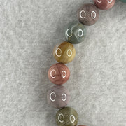 Natural Alashan Agate Pastels Pink Beads with Rabbit Charm Bracelet 21.69g 15.5cm 8.8mm 20Beads - Huangs Jadeite and Jewelry Pte Ltd