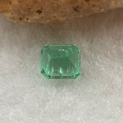 Natural Colombia Vivid Green Emerald (Beryl) Cut-Cornered Rectangular Step cut 0.41ct 4.5 by 4.1 by 3.0mm - Huangs Jadeite and Jewelry Pte Ltd