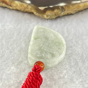 Type A Faint Green Lavender Dragon Half Heart Pendant 11.35g 40.0 by 23.9 by 4.7mm - Huangs Jadeite and Jewelry Pte Ltd