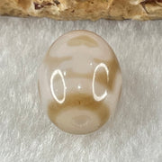 Natural Powerful Tibetan Old Oily Agate 4 Nectar Vessel Dzi Bead Heavenly Master (Tian Zhu) 花蜜容器眼天珠 3.21g 15.9 by 12.2mm - Huangs Jadeite and Jewelry Pte Ltd