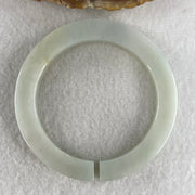 Natural Type A Light Blueish Green with Yellowish and Reddish Piao Hua Jadeite Open Bangle 52.03g Inner Diameter 53.7mm 4.9 by 9.0mm (Very Very Slight External Rough) - Huangs Jadeite and Jewelry Pte Ltd