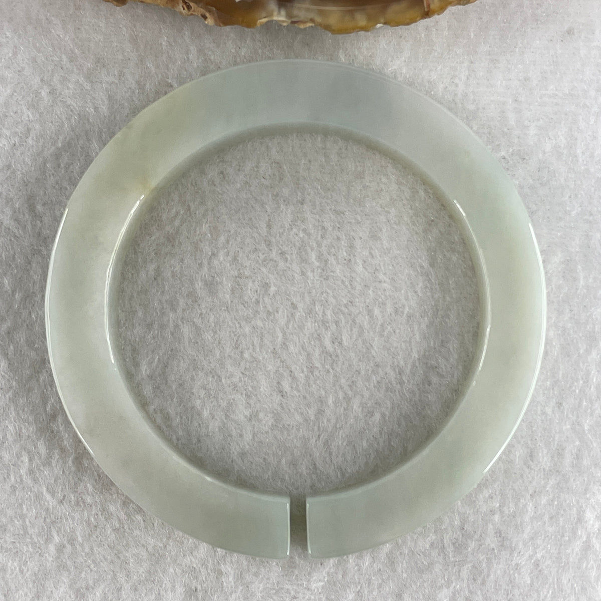 Natural Type A Light Blueish Green with Yellowish and Reddish Piao Hua Jadeite Open Bangle 52.03g Inner Diameter 53.7mm 4.9 by 9.0mm (Very Very Slight External Rough) - Huangs Jadeite and Jewelry Pte Ltd