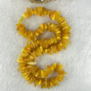 Natural Beeswax Raw Stone Irregular Beads Necklace 天然蜜蜂蜡原石项链 40.29g 46cm 21.7 by 8.5 by 5.8mm 12.1 by 8.7 by 3.2mm 122pcs - Huangs Jadeite and Jewelry Pte Ltd